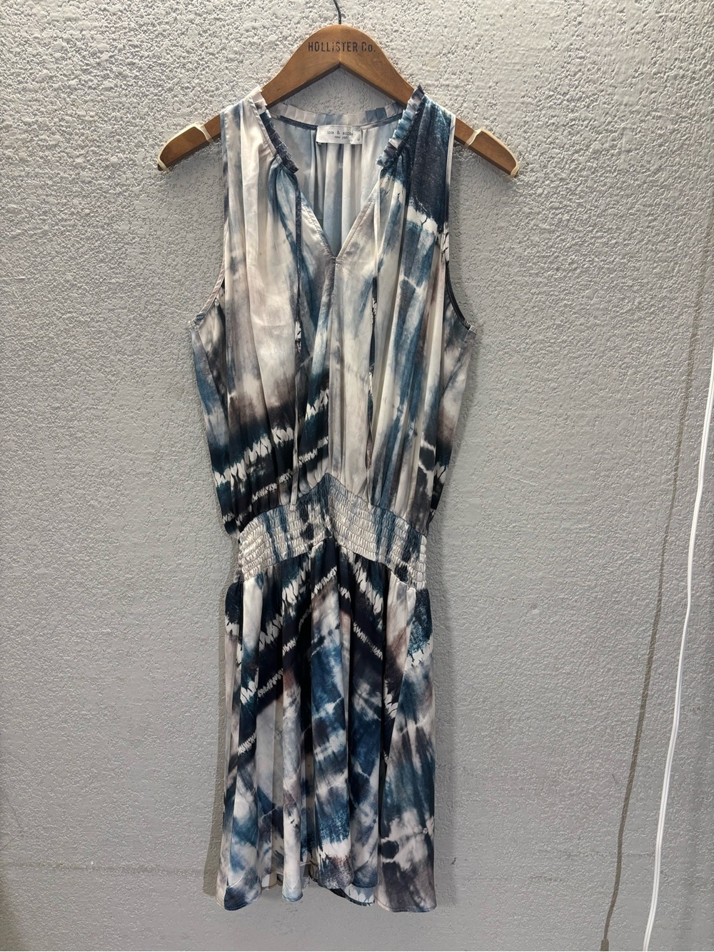 Lola & Sophie Blue and White Tie-Dye Mini Dress